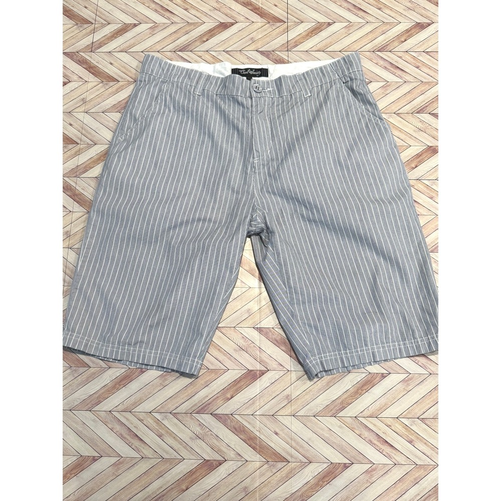 Civil Society Mens‎ Striped Shorts Size 36 Casual Cotton Blue White Golf Work